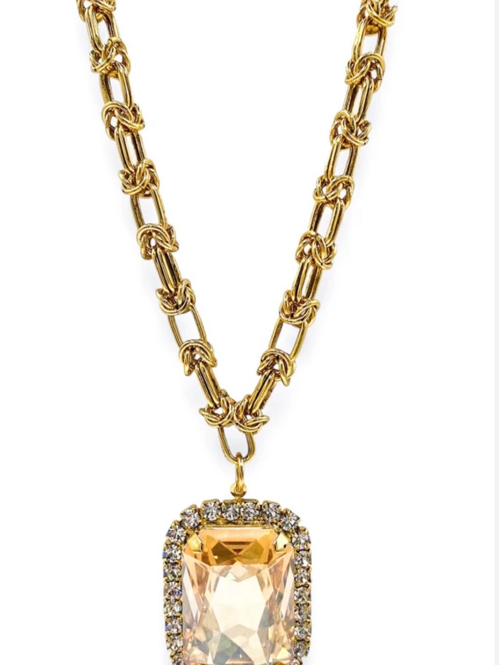TOVA Soleil Gold Crystal Pendant Chain - Picture 2 of 2